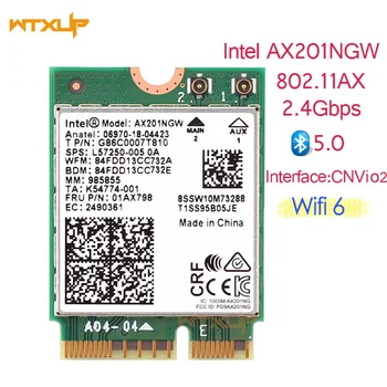Wi-Fi 6 Intel AX201 M2 Key E CNVio2 Wifi карта Двухдиапазонная 2974 Mbps Безжична Bluetooth 5,0 2,4 Ghz/5 Ghz 802.11 ac/ax AX201NGW