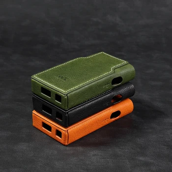Италия Minerva Box, защитен калъф от естествена кожа, чанта за Walkman на Sony NW-WM1A NW-WM1Z