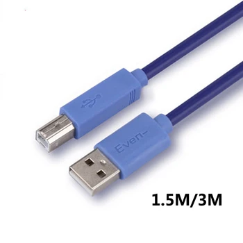 10 бр./лот USB high линия за предаване на данни на принтера 5/10 1,5 метра/3 М USB2.0 A/B линия на принтера от чиста мед, синьо квадратен кабел за принтер