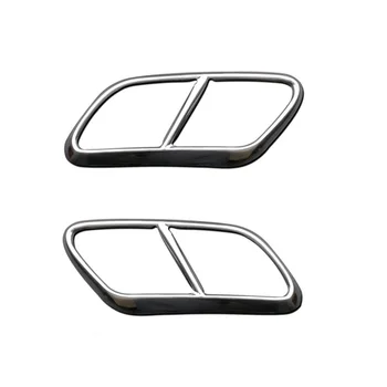 Автомобилен Стайлинг Задната част на Задната Двойна Покриване на Изпускателната Тръба на Ауспуха От полирана Неръждаема Стомана За Volvo XC90 2016-2019 2020