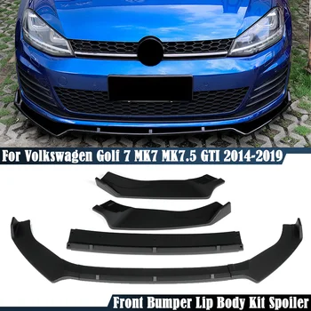 Авто Сплитер за Устни на Предната Броня, Дифузьор, Бодикит, Спойлер, Защита Броня, Протектор За VW Golf MK7 MK7.5 GTI GTR GTD 2014-2019