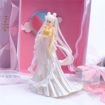 15 см фигурка на принцеса кралица от японската аниме, PVC, колекция сватбени рокли, модел играчки
