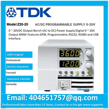 TDK-Z20-20 Източник на захранване: програмируем лаборатория; Ch: 1; 0-20 vdc; 0-20 А
