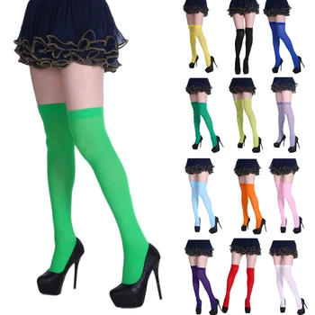 Дамски нескользящие чорапогащи до бедрата, Модни чорапи-тръбички над коляното Чорапи за cosplay F3MD