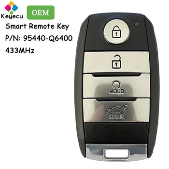 KEYECU OEM Keyless Go Smart Авто Ключ с дистанционно управление с 4 бутона 433 Mhz за Kia Seltos 2021 2022 2023 Fob P/N: 95440-Q6400
