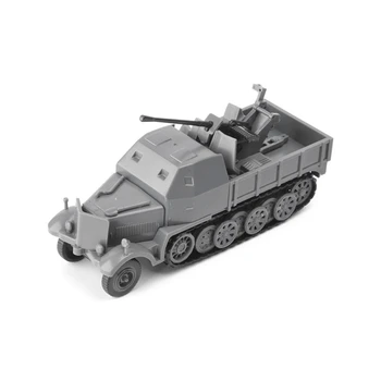 Втората световна война Немски Бронирани Оръдие Модел Автомобил 1/72 FLAK37 Отбранителната Армия Машина Строителни Тухли Детски Кантар За Сглобяване на Играчки Припои Оръжие