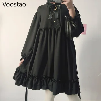 Женствена рокля в японски готически стил в стил Лолита