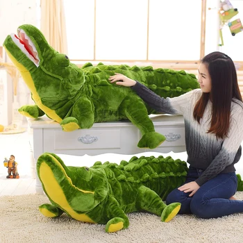 80-160 см Cartoony гигантски крокодил, мека играчка плюшен, супер мек памучен кукла-алигатор от полипропилен, възглавница за деца и възрастни
