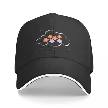 Бейзболна шапка с цветя, в облаците, модерна бейзболна шапка на големи по размер, нова мъжки дамски шапка