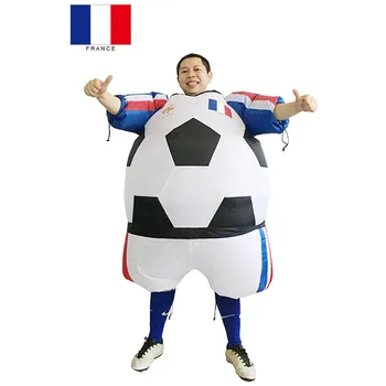 Франция Надуваем футболен костюм френски Disfraz Adulto Хелоуин Карнавальная парти cosplay костюм Disfraces Adulto