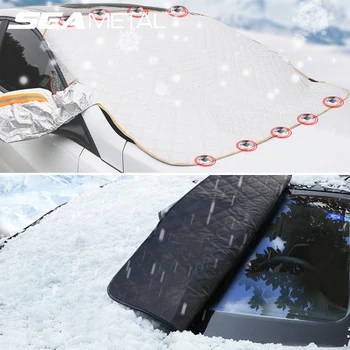 Автомобилни Седалките Външен снежна покривка Магнитна капачка на предното стъкло Прахоустойчив на външния протектор Универсален автомобилен козирка за suv Автомобил MPV