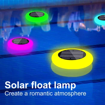 Led слънчев плаващ лампа IP65 Водоустойчива лампа за басейн с дистанционно управление на RGB led светлини за това, фонтан, аквариум, езерото, градина