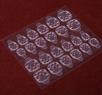 Прозрачни двустранни самозалепващи гел тръстика за върховете на ноктите (24 мъжец/лист)