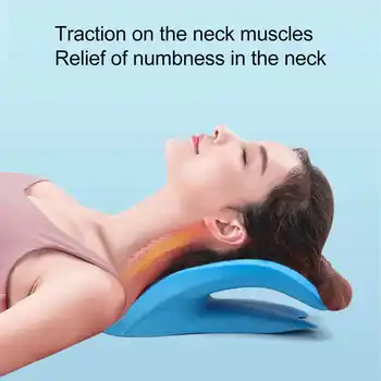 Възглавница за масаж на врата, въздушна възглавница за гърба, успокояващ масаж, за улесняване на болки в кръста, на Носилка, за облекчаване на болки в кръста