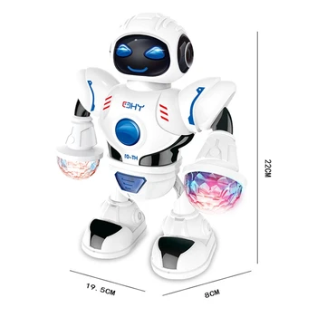 Мини Автоматично танцуващ робот YH6233 Интелигентни електрически имитируемый модул за обучение робот, светомузыкальная модел, роботизирани играчки за деца