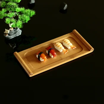 Дървена чиния за суши, маса за хранене, съд за приготвяне на сашими, закуски, японската индивидуалният креативна прибори, чиния за суши и плодове