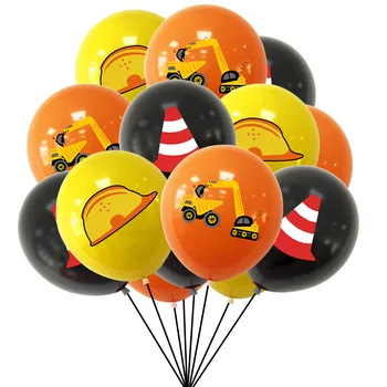 Строителна Машина от Багер, Латексови балони, Украса за парти по случай рождения Ден на Детски автомобил Балон Трактор Balony Globos Детски душ за бебета