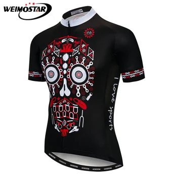 Велосипедна майк Weimostar 2021 с черепа, лятна риза Pro Team МТБ, Велосипедна фланелка за скоростно спускане, велосипедна фланелка с къс ръкав, велосипедна облекло