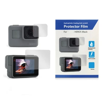 Обектив от закалено стъкло + комплект защитно фолио за LCD дисплей за камера Go Pro Hero 5 6 7 Защитно фолио за аксесоари Go Pro