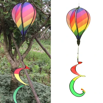 Ветроуловитель с дъгова ивица, балон, ветроуловитель, Декорация за градината и двора, на открито
