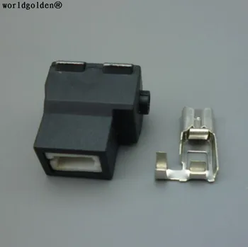 Worldgolden 1set 1pin 6.3 керамични държач на крушката H1 H3 конектор за автоматично свързване на окабеляването