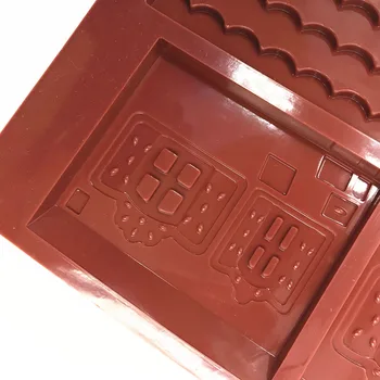 2 бр./компл. 3D Коледна човечето къща Силиконова форма за шоколадов сладкиш направи си САМ инструменти за печене C66
