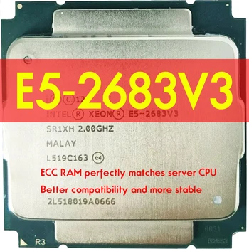 Процесор Xeon E5-2683 V3 Процесора E5-2683V3 E5 2683 35M/2.0 G/14-Ядрена дънна Платка FCLGA2011-3x99 DDR4 D4 Платформа за комплект Intel xeon