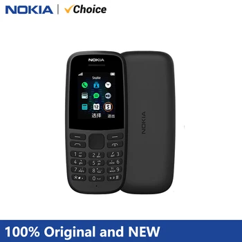Нов оригинален Nokia 105, Нов 1,77 инчов дисплей, 4 MB памет, батерия с капацитет 800 mah, сверхдолгий режим на готовност с фенерче, игри, Радио, 2G