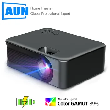 AUN A30CPro Мини Преносим Проектор 4K Smart TV За Домашно Кино 3D Movie Cinema WIFI Проектори С Батерии Led Предавател За Телефон