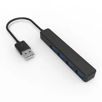 Хъб USB 2.0, 4-портов концентратор на данни, сплитер с конектор за захранване и Micro USB 5 за разширяване на USB зареждане, трансфер на данни за лаптоп, телефон