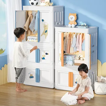 Детски шкафове, органайзер за дрехи в спалнята, детски кабинет, детски кабинет могат да се прибират в една купчина, сгъваема кутия за съхранение