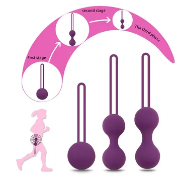 Безопасен силикон топка за упражнения на Кегел, симулатор за мускулите на тазовото дъно, на Венера, на Топката за стягане на Перинеума, секс играчки за жени, вагинална гейша
