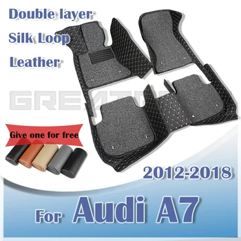 Автомобилни стелки за Audi A7 2012-2014 2015 2016 2017 2018, двуслойни автомобилни накладки за крака, изработени по Поръчка килим, интериорни аксесоари, резервни Части