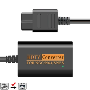 Конвертор N64 в HDMI, HDTV, HDMI Кабел-адаптер за Nintend 64 Gamecube SNES NGC Plug And Play, Full Digital 720P, Без външно захранване