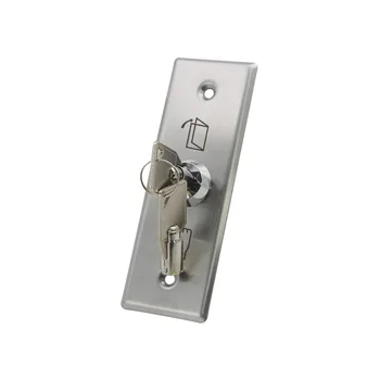 бутон за да излезете на вратите 10шт с подкрепата на ключ 4A 110V/ 2A 220V/ Неръждаема стомана Размери: 115Lx40W (мм)
