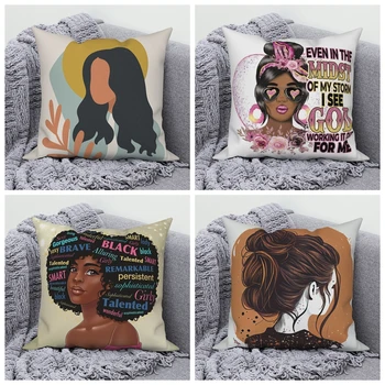 Калъфки за черни Момичета в стил бохо, афроамериканские Женски декоративни калъфки за спални, Детски стаи, мека мебел, диванные декори