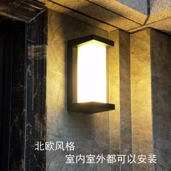 Модерен водоустойчив външен стенен монтаж лампа с датчик за движение PIR, монтиран на стената лампа, градинска веранда, входна врата, Прикроватное осветление за спалня