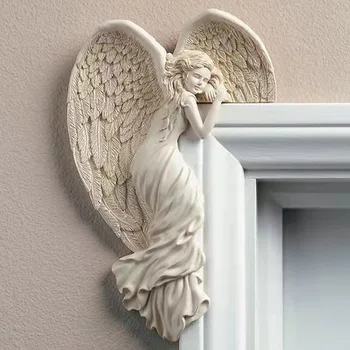 Новост, 1 бр., крила на Ангел, подарък за дома, декорация на рамката на вратата от смола, украса за вътрешни и външни градински врати