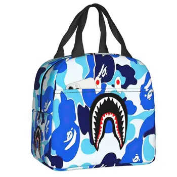 Най-добрият камуфлаж акула изолирани обяд чанта за жени мода модел камуфлаж chiller топлинна обяд-бокс работи Училищен пътуване