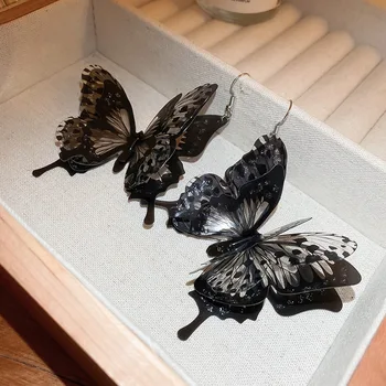 Лято 2023, нова корейска черна Пеперуда, висящи обеци за Жените, Реколтата, бижута, Модни Букле d ' oreille Femme Brincos