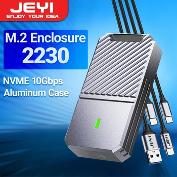 JEYI 2230 NVMe SSD Корпус PCIE USB3.2 10 gbps M. 2 SATA SSD Корпус Адаптер Външен Твърд диск, Скоростна Поддържа UASP TRIM