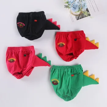 HoneyCherry/нови детски шорти с бродерия, цветни панталони от полипропилен с опашка от динозавър, панталони за момичета и момчета