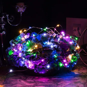 Слънчеви led RGB-гирлянди, Празнична лампа за Коледно парти, водоустойчив медни проводници, осветление Guirlande Lumineuse, Фестивален светлина