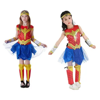traje de mujer mara Wonder Girls Cosplay, костюм на принцеса Даяна, рокля супергерой, детски дрехи, парти по случай рожден Ден, детски дрехи