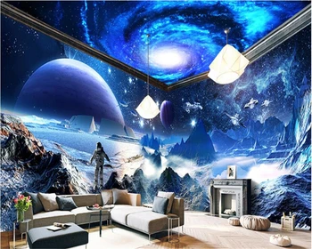 beibehang Красиви Потребителски Големи Тапети Super HD Dream Star Theme Космически Дом papel de parede 3d papier peint