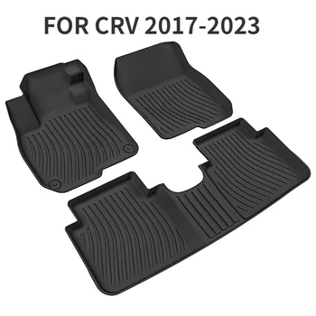 Автомобилни Стелки за Honda CRV 2017-2023, Нескользящие Подови Облицовки, Водоустойчив при всякакви метеорологични условия Трайни Подови облицовки от TPE, специална подплата за краката