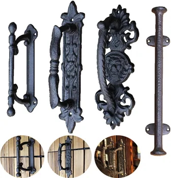Вратата дръжката е от чугун в европейски стил в стил ретро, за украса на врати и прозорци във вътрешния двор, многофункционална дръжка, предмети от бита