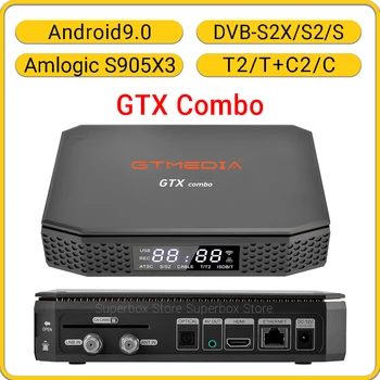 2023 GTMEDIA GTX COMBO Android 9,0 DVB-S2X/S2/S + T2/T + C2/C Amlogic S905X3 2G32G Вграден 2,4 G/5,0 G WiFi 1000 Ethernet BT4.1