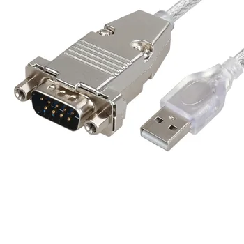 Конвертор индустриален клас USB към RS232 с 9-пинов конектор за свързване на кабел със сериен порт